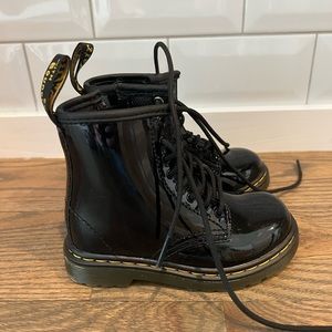 Toddler size 7 patent lace up Dr. Martens